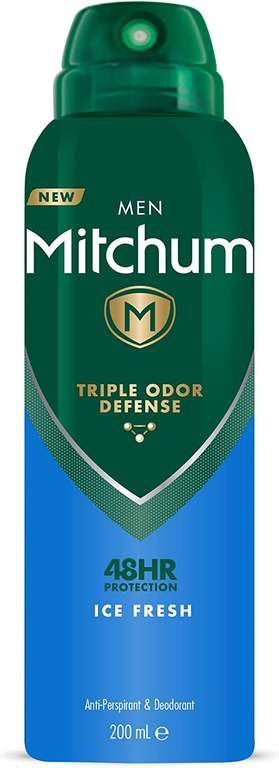 Mitchum Men Triple Odor Defense 48h Protection Deodorant Spray 200ml With Voucher (£1.72/£1.58 S&S)