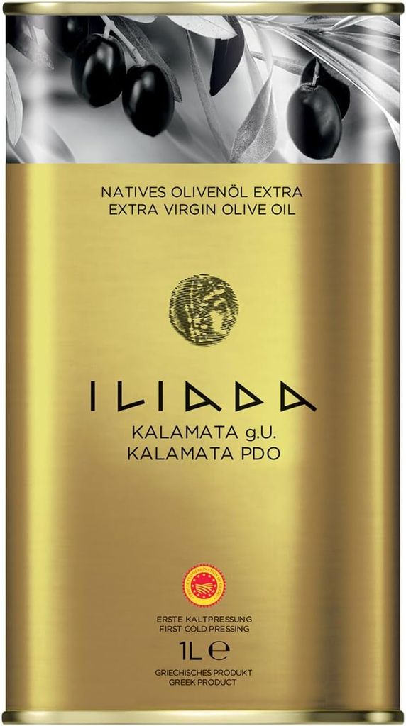 Iliada Pdo Kalamata Extra Virgin Olive Oil Tin, 1000ml