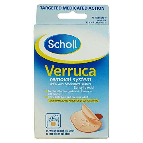 Scholl Medicated Verruca Removal System 15 Plasters 15 Medicated Discs £4.44 @ Amazon