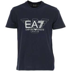 ARMANI EA7 3ZPT45 Mens Cotton T-Shirt Emporio Armani Summer Top Navy Blue Tee £19.99 Delivered @ topbrandoutlet-ltd / eBay