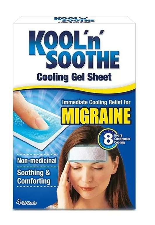 Kool n soothe 4 Migraine Cooling Gel Sheets now £1.50 @ ASDA