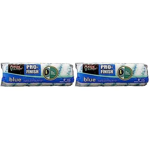 Axus Décor Pro-Finish Long Roller Sleeve Pile - Blue - Paint Rollers (Pack of 2)