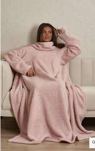 OHS Teddy Fleece Blanket with Sleeves Wearable Throw £13.99 delivered with code @ Debenhams / Sold & delivered by Online Home Shop Limited