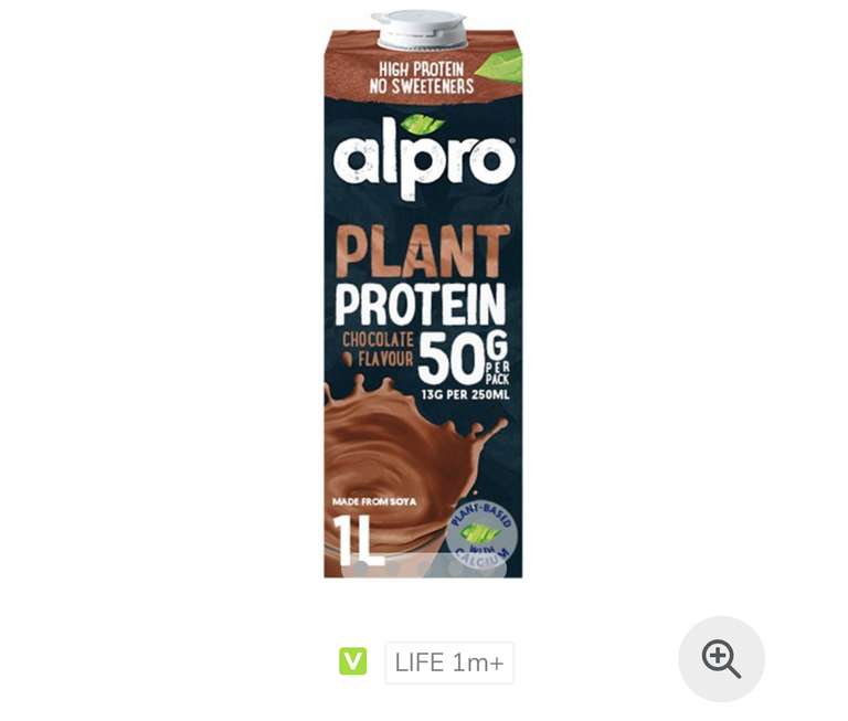 Alpro Soya High Protein Chocolate Long Life Drink 1L