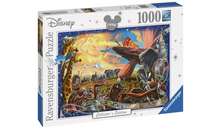 Collectors Edition Lion King 1000 Piece Puzzle £7, Ravensburger Disney Collector's Alice in Wonderland Puzzle £7 (Click & Collect) at Argos