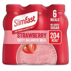 SlimFast Ready To Drink Strawberry Flavour Shake, 6 x 325ml £6.89 inc free del @ Amazon - dispatched and sold by Zenox Health