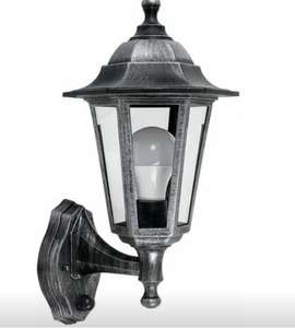 IP44 Outdoor Wall Lantern With Dusk Till Dawn Sensor - Black Silver £5.99 + £2.95 delivery @ ManoMano sold by Value Lights