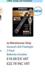 Duracell 2500 Lumens Flashlight - Instore only