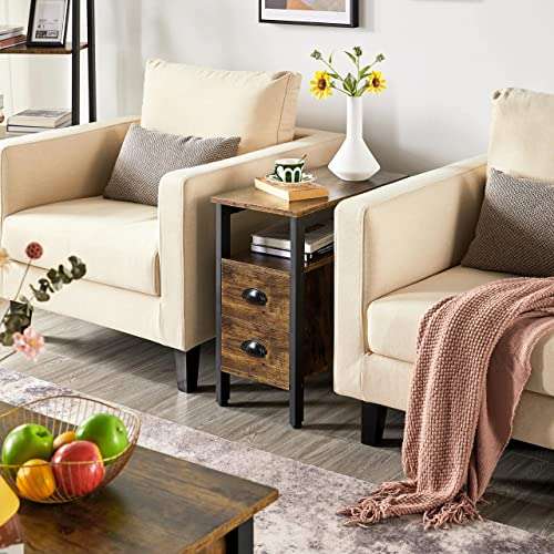 Yaheetech End Table, Side Table with 2 Drawer with voucher - Sold & Dispatched by Yaheetech UK