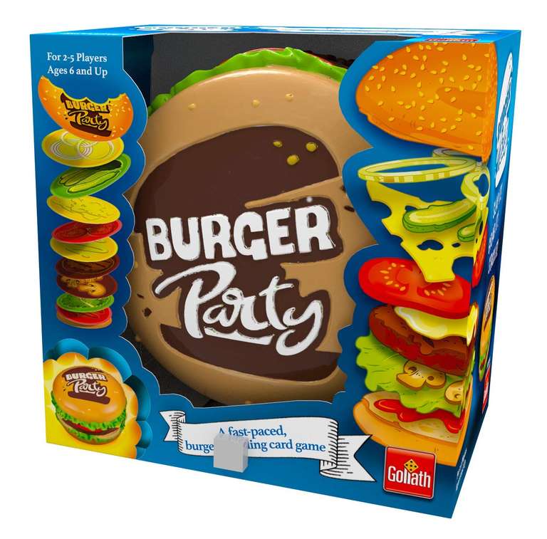 Goliath Games Burger building card game. Simple and Fast-Paced Fun Family Game for Kids Aged 6+. For 2 - 5 players