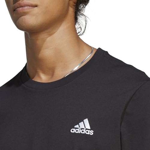 adidas Men's Essentials Single Jersey Embroidered Small Logo T-Shirt Short Sleeve tee (Size S Short)