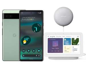 Google Pixel 6a 128GB Mobile Phone / Smartphone + Nest Hub & Mini + £100 Extra Trade In - £399 / £299 Delivered @ Currys