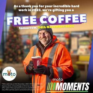 Free Costa drink for Van & HGV drivers [Moto – 24Nov]