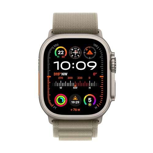 Apple Ultra 2 Smartwatch with Rugged Titanium Case & Olive Alpine Loop Medium