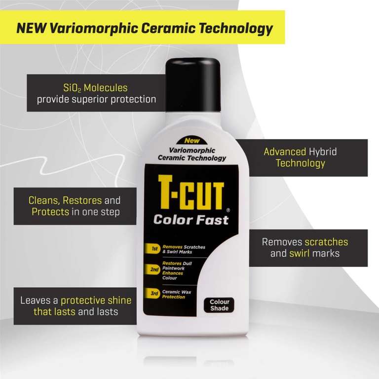 T-Cut 3 in 1 Color Fast Paintwork Restorer Car Polish, White, 500 ml - £7.59 with S&S - Several Colours Available from £7.99
