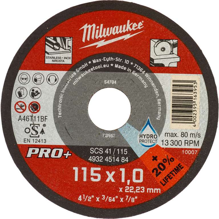 Milwaukee Angle Grinder Disc 115mm free collection £9.99 @ Toolstation