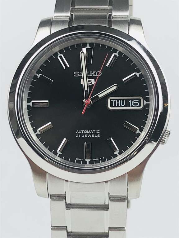 Seiko 5 Automatic Black Dial Stainless Steel Mens Watch SNK795K1 - £99 @ Watch Nation