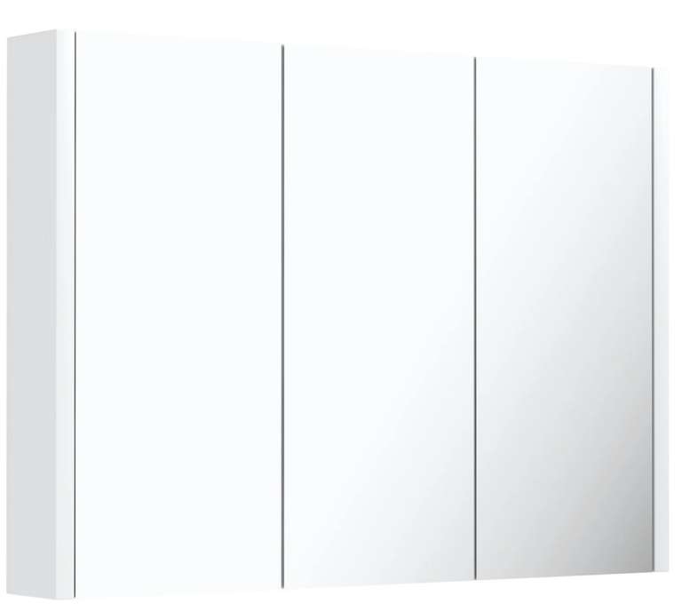 Argos Home Stainless Steel 3 Door Mirrored Bathroom Cabinet - Free C&C