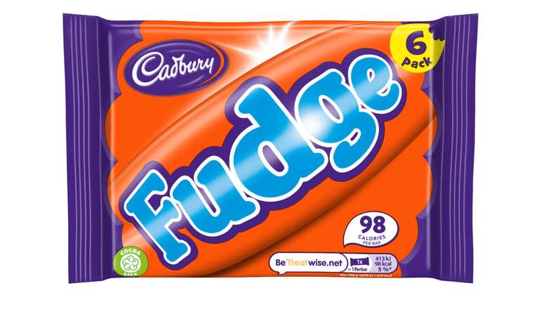 Cadbury Fudge, Curlywurly & Freddo 6pk 50p each @ Asda Ferring