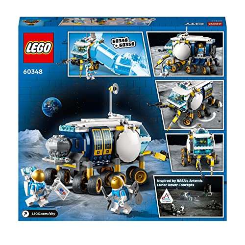 LEGO City 60348 Lunar Roving Vehicle Outer Space Toy, NASA Inspired Set, with 3 Astronaut Minifigures £18.74 @ Amazon