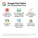 Google Pixel Tablet with Charging Speaker Dock (11 Inch Display, 128 GB Storage, Android, 8 GB RAM) – Porcelain