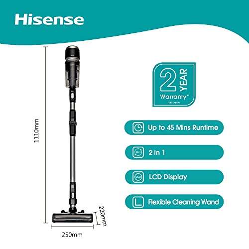 Hisense HVC6264BKUK Cordless Vacuum with Flexible wand £108.99 @ Amazon