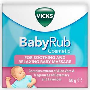 Vicks Babyrub 30p instore @ Sainsburys (Sale)