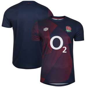 England Rugby Warm Up Jersey - Navy/Red - Mens