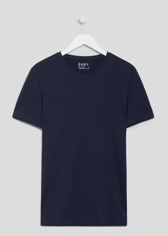 Navy Essential V-Neck T-Shirt for £2.81 + 99p collection @ Matalan