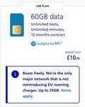Get 60GB O2 (120GB With Volt) Data + Unlimited Minutes & Texts - £10pm For 12 Months + 6 Months Disney+