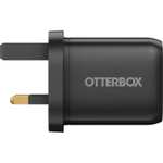 OtterBox Standard UK 65W USB-C PD GaN Dual Port Wall Charger, 45W USB-C PD + 20W USB-C PD, Fast Charger for Smartphone and Tablet.