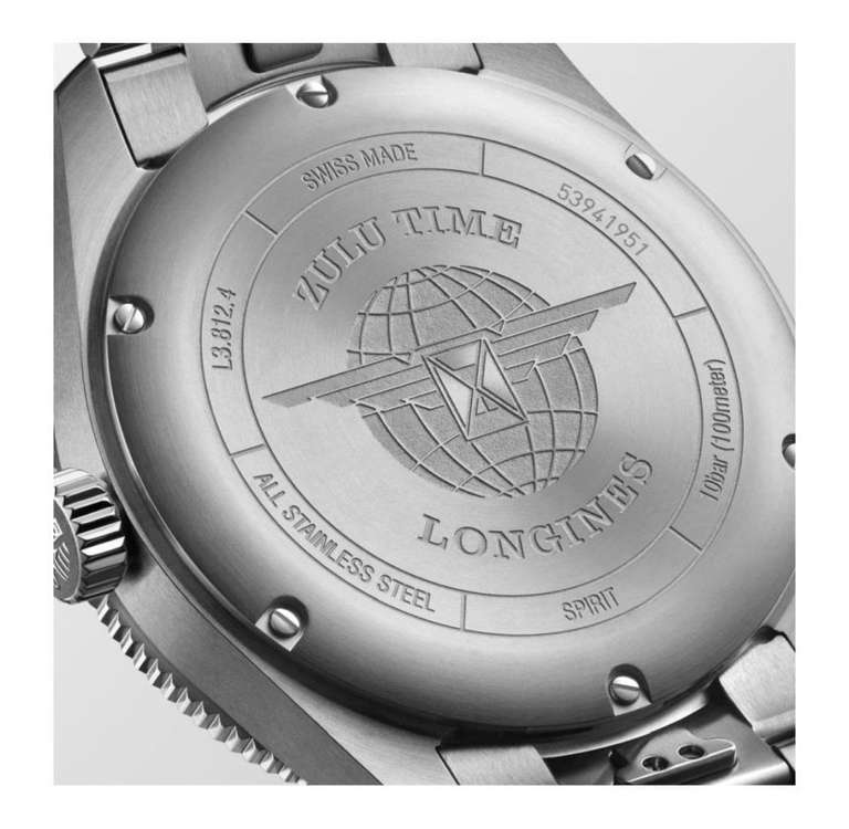Longines Spirit Zulu Time GMT Stainless Steel Watch RRP £2950