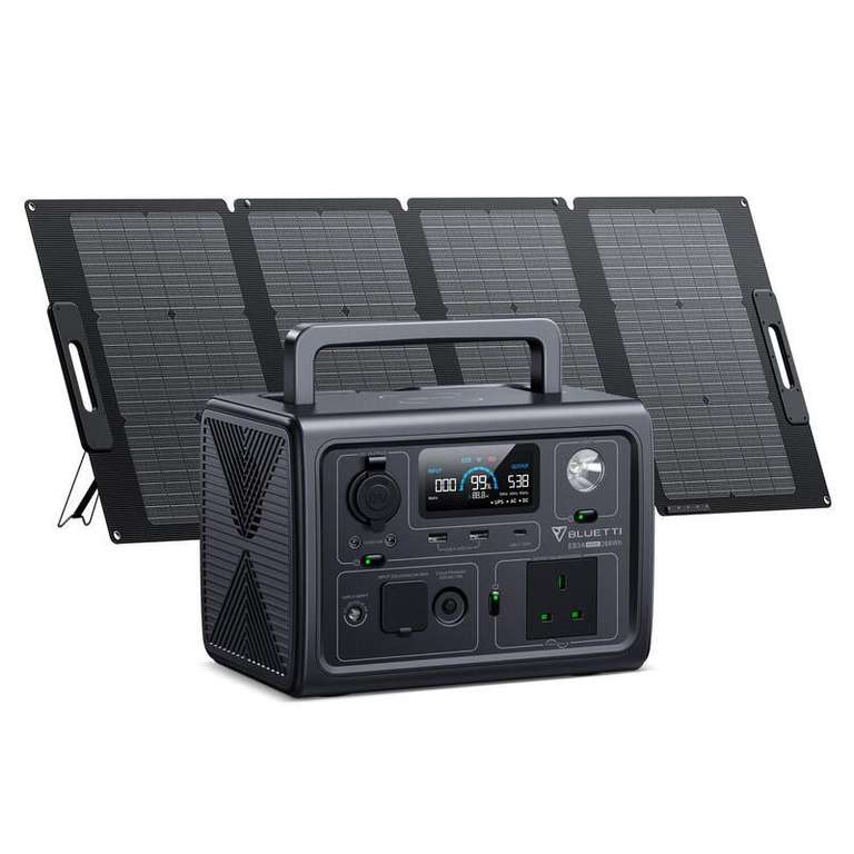 BLUETTI Solar Generator 600W EB3A with PV120S 120W Solar Panel for Camping Sold and shipped by Bluetti Official UK