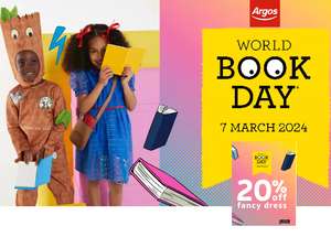 20% off kids Costumes for World Book Day + Free Click and Collect