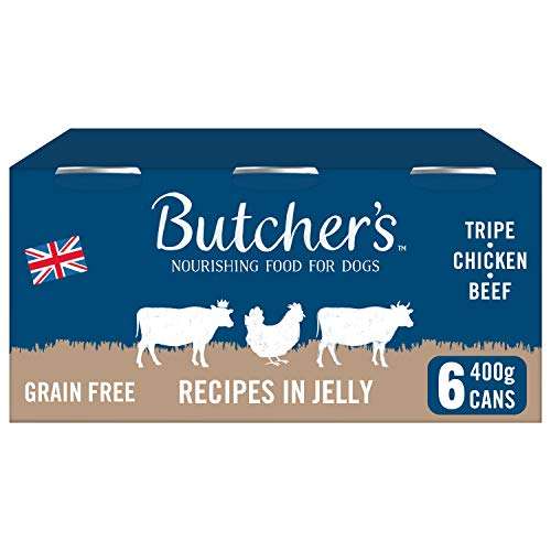 BUTCHER'S Grain Free Wet dog food 24 x 400g cans £13.60 with voucher Usually dispatched within 1 to 2 months @ Amazon