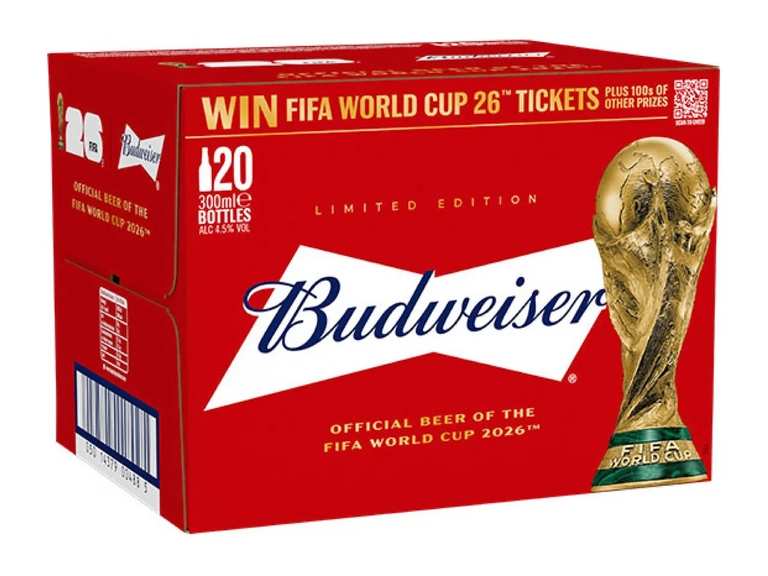 Budweiser 4.5%, 20 x 300ml - Lidl Plus Price