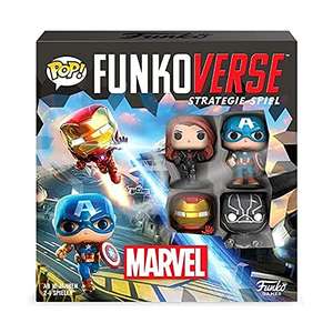 Funko Games Funkoverse: Marvel 100 4-Pack - German Version - Captain America, Black Widow, Iron Man And Black Panther - 3'' (7.6 Cm) POP!