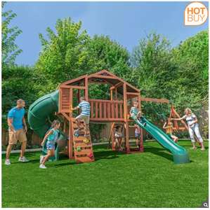 KidKraft Boulder Bluff Playcentre and Wooden Swing Set (3-10 Years)