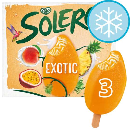 Solero Exotic Ice Cream 3 X 90Ml £2 Clubcard Price @ Tesco