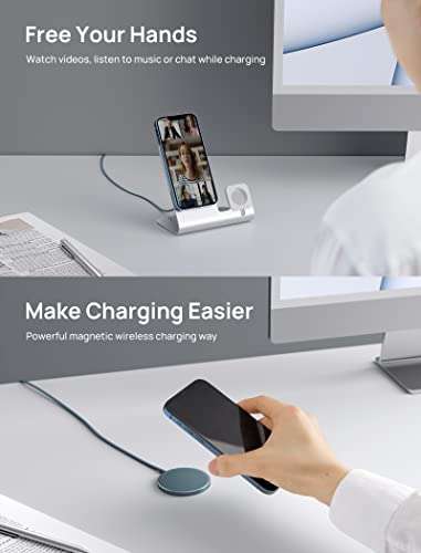 Magnetic Wireless Charger JSAUX Compatible with Mag-Safe - w/Voucher, Sold By JS Digital UK