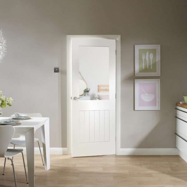 XL Joinery Internal White Primed Suffolk Door with Clear Glass (1981mm x 762mm Size Only) £125.90 Delivered @ Wayfair
