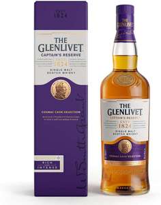 The Glenlivet Captain's Reserve Single Malt Scotch Whisky (Cognac Cask Selection) 70cl with Gift Box 40% ABV 70cl - £32 @ Amazon