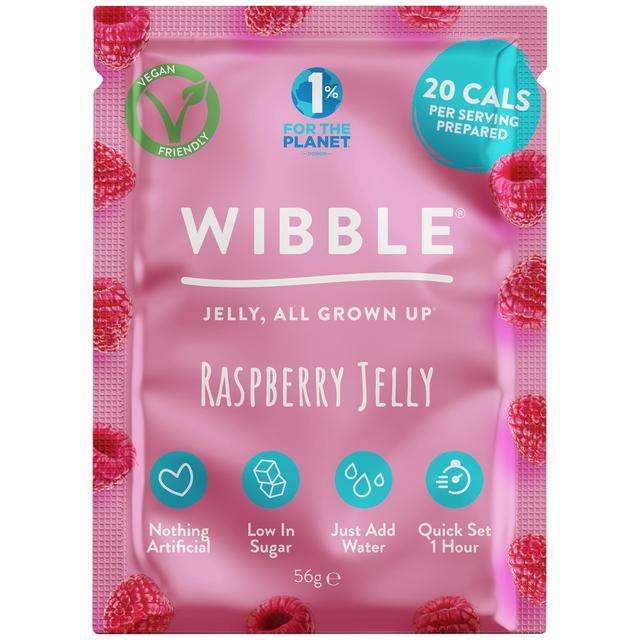 Wibble Raspberry Vegan Jelly Crystals Free with the Greenjinn Cashabck App