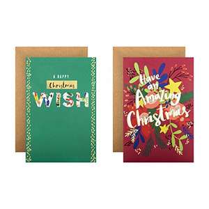 Hallmark Charity Christmas Cards - 12 Cards in 2 Contemporary Designs