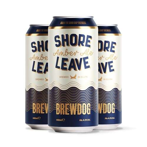24 x Brewdog Shore Leave Amber Ale 440ml 4.3% abv W/Voucher