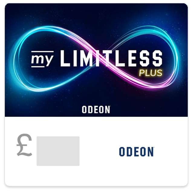 Odeon myLIMITLESS Plus annual pass 150.00 at Amazon UK Odeon myLIMITLESS Plus annual pass 150.00 at Amazon UK