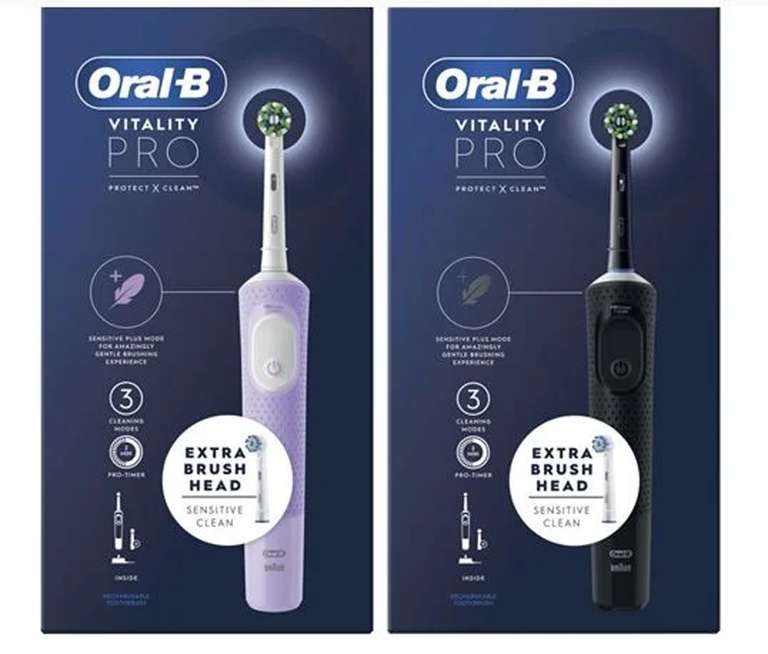 Oral-B Vitality Pro Purple OR Black Electric Toothbrush £24.99 @ Farmfoods