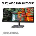 Lenovo 29" UltraWide Full HD (1080p) Monitor (IPS Panel, 90Hz, 4ms, HDMI, DP, AMD FreeSync)