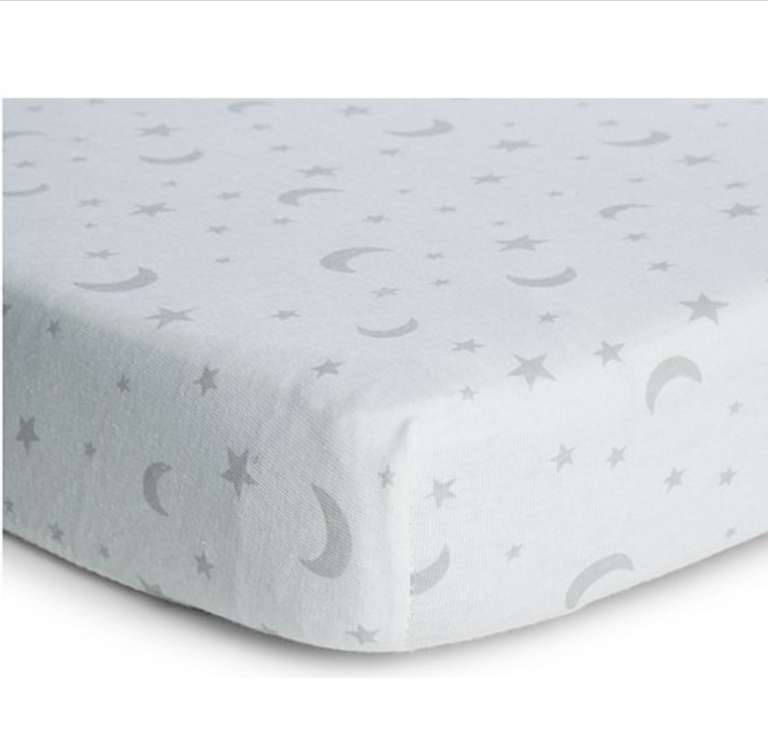 Moon and Stars Moses Basket Sheets - 3 Pack - Free C&C