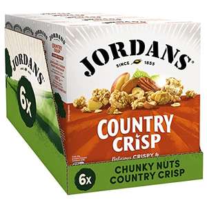 6 x Jordans Country Crisp Chunky Nuts 500g (£11.34 S&S)
